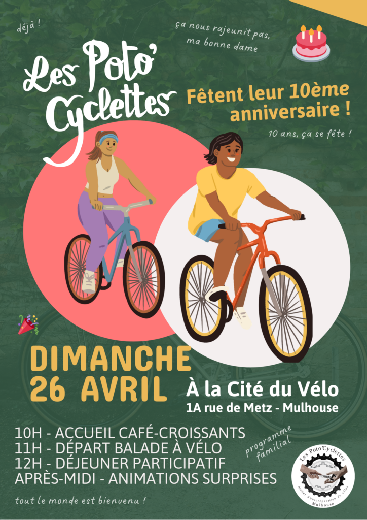 Affiche 10 ans potocyclettes (A3)
